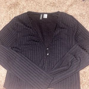 Black top from H&M, 2 button down top
